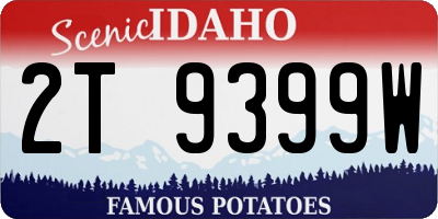 ID license plate 2T9399W