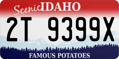 ID license plate 2T9399X