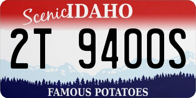ID license plate 2T9400S
