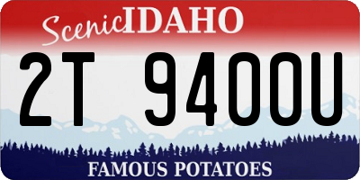 ID license plate 2T9400U