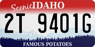 ID license plate 2T9401G