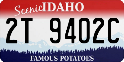 ID license plate 2T9402C