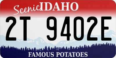 ID license plate 2T9402E