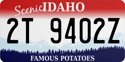 ID license plate 2T9402Z