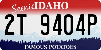 ID license plate 2T9404P