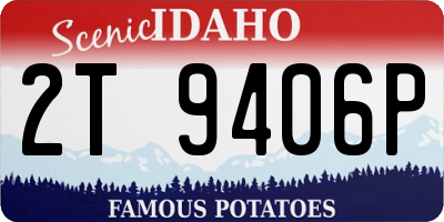 ID license plate 2T9406P