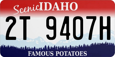 ID license plate 2T9407H