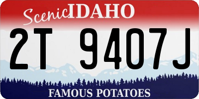 ID license plate 2T9407J
