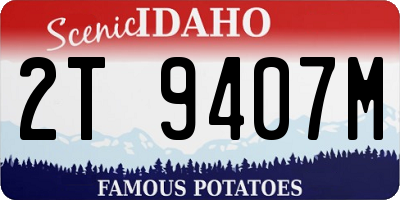 ID license plate 2T9407M