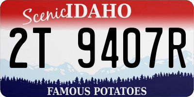 ID license plate 2T9407R