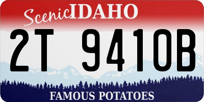 ID license plate 2T9410B