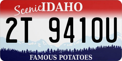 ID license plate 2T9410U