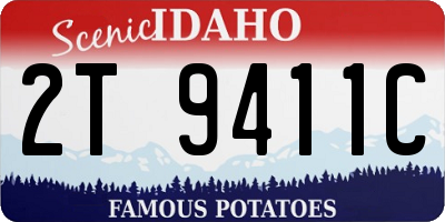 ID license plate 2T9411C
