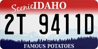 ID license plate 2T9411D