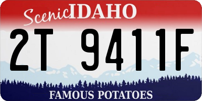 ID license plate 2T9411F