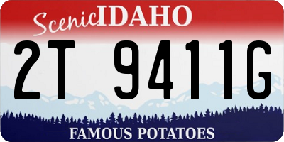 ID license plate 2T9411G