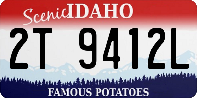 ID license plate 2T9412L