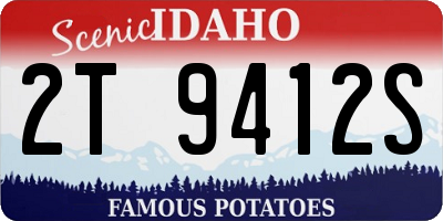 ID license plate 2T9412S
