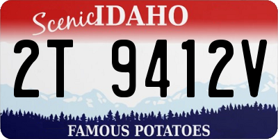 ID license plate 2T9412V