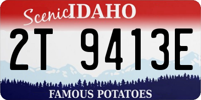 ID license plate 2T9413E