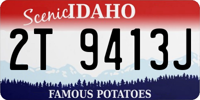 ID license plate 2T9413J