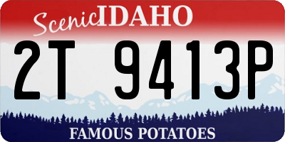 ID license plate 2T9413P