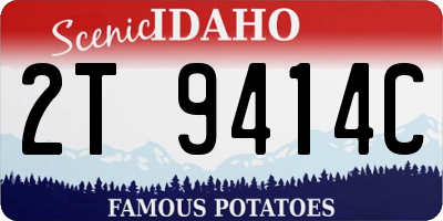 ID license plate 2T9414C