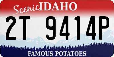 ID license plate 2T9414P