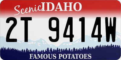ID license plate 2T9414W