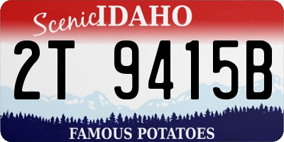 ID license plate 2T9415B