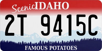 ID license plate 2T9415C