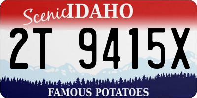 ID license plate 2T9415X