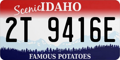 ID license plate 2T9416E