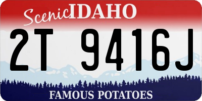 ID license plate 2T9416J
