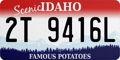 ID license plate 2T9416L
