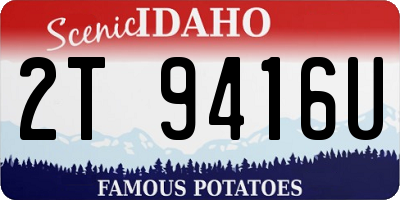 ID license plate 2T9416U