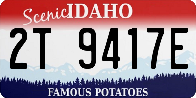 ID license plate 2T9417E