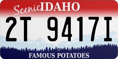 ID license plate 2T9417I