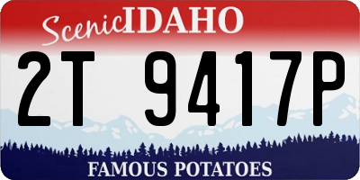 ID license plate 2T9417P