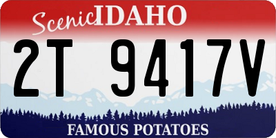 ID license plate 2T9417V