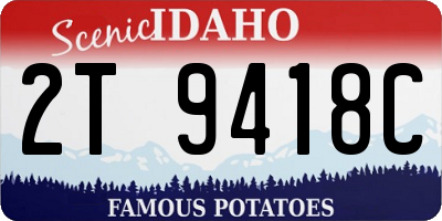 ID license plate 2T9418C