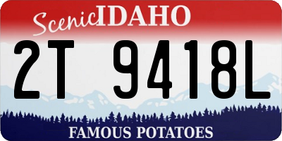 ID license plate 2T9418L