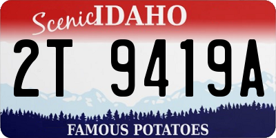 ID license plate 2T9419A