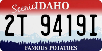ID license plate 2T9419I