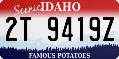ID license plate 2T9419Z