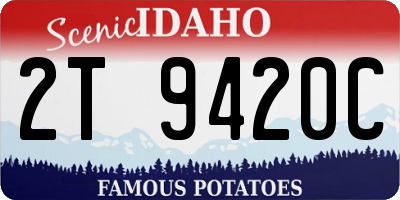 ID license plate 2T9420C