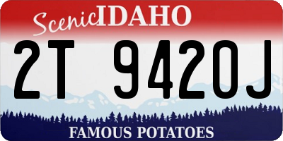 ID license plate 2T9420J