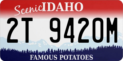 ID license plate 2T9420M