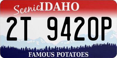 ID license plate 2T9420P