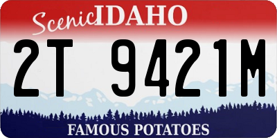 ID license plate 2T9421M